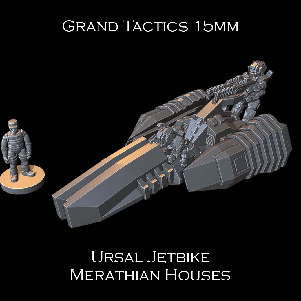 15mm SCI-FI Grand Tactics - Ursal Jetbike - Presupported